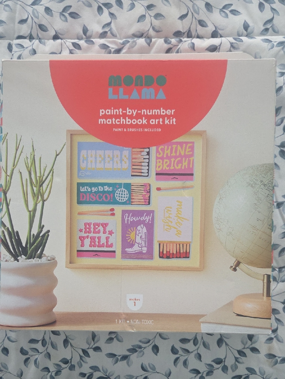 Mondo Llama Paint-by-Number Matchbook Art Kit - Bright Multicolor NWT